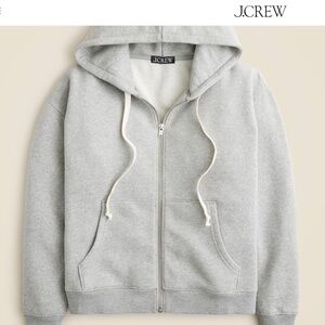 NWT new J Crew gray zip up sweatshirt hoodie fleece women’s size XL extra large